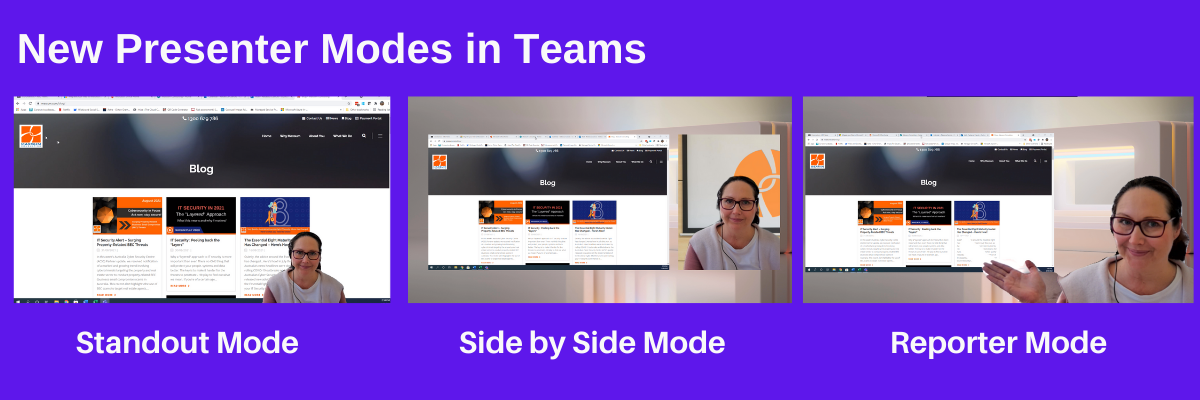 different presentation modes in teams